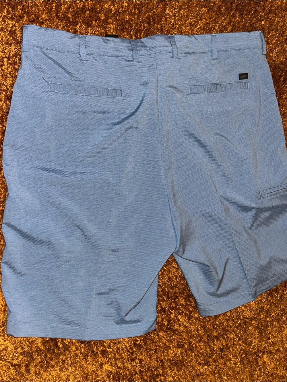 Greg Norman Collection Sky Blue Flat-Front Performance Shorts - Picture 5 of 7